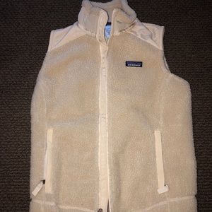 Khaki Patagonia fleece vest